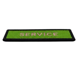Badge brodé en chenille vert et rose avec attache magnétique, personnalisable pour vestes, sacs et vêtements - Product Image 4