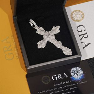<b>Mens</b> Moissanite Cross <b>Pendant</b> 925 <b>Silver</b> Iced Out Gothic Religious Necklace Custom Hip Hop Jewelry Gift <b>for</b> <b>Men</b> Fashion top look - Product Image 2