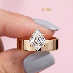 Pear Cut Moissanite Solitaire <b>Ring</b> 18K Gold High End Luxury Engagement <b>Ring</b> <b>Fine</b> Jewelry - Product Image 2