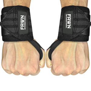 สายรัดข้อมือสำหรับยกน้ำหนักและการฝึกความแข็งแรง – สายรัดออกกำลังกายแบบมืออาชีพพร้อมห่วงนิ้วหัวแม่มือสำหรับผู้ชายและผู้หญิง - Product Image 4