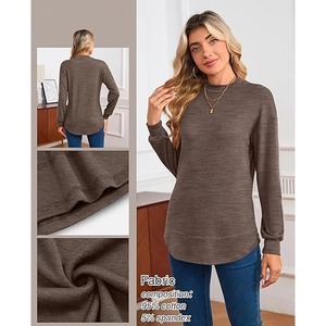 Sweat-shirt personnalisé pour femme, coupe ajustée, vente en gros, streetwear, pull décontracté, col rond, hiver, avec logo personnalisé OEM, marque privée - Product Image 4