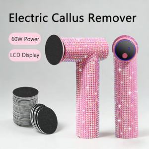 Ponceuse électrique de luxe pour callosités avec strass, 10500 tr/min, puissante 60W, machine de pédicure avec écran LCD, ponceuse à pieds diamantée pour salon - Product Image 1