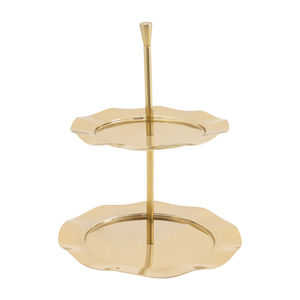 Support à gâteau créatif plaqué argent, élégant, à un seul niveau, pour présentation de buffet de mariage et d'événements de luxe, vente directe d'usine - Product Image 3