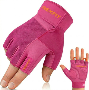 REXFIT Half Finger Gym <b>Gloves</b> Adjustable Wrist Strap <b>Weight</b> Lifting Unisex Blue Mesh Breathable Fitness Wholesale <b>Gloves</b> - Product Image 6