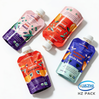 Emballage flexible personnalisé de qualité alimentaire, sachet Doypack résistant à l'humidité avec bec verseur pour jus, boissons, purée de fruits