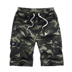 Men's <b>Camouflage</b> <b>Cargo</b> Shorts Mid Waist Drawstring Breathable Casual Style Canvas 100% Cotton Pockets - Product Image 4