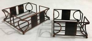 Boîte à serviettes décorative en métal doré de luxe avec un design géométrique découpé pour la table à manger, la maison, la cuisine, l'hôtel, le restaurant - Product Image 5