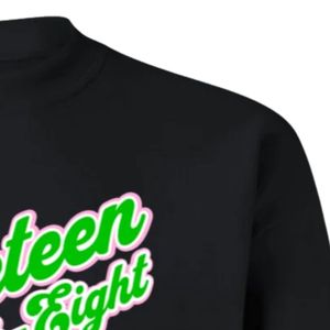 เสื้อสเวตเชิ้ตคอกลมแขนยาวลายกราฟิก Black Nineteen Oh Eight  ปลายแขนจั๊มพ์  ผ้าฟลีซ  สไตล์ลำลองสำหรับผู้หญิง  แฟชั่นสตรีทแวร์ - Product Image 2