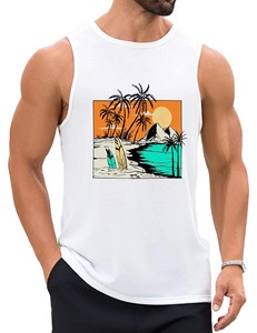 Chaleco Deportivo Casual Estampado Americano, Delgado, Sin Mangas, Transpirable, 100% Algodón, de Secado Rápido, para Hombre y Mujer - Product Image 2