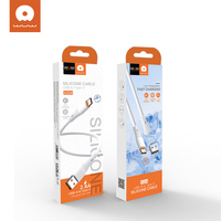 Nouveau câble de charge rapide USB Micro Type-C en silicone souple de 1 mètre pour écouteurs, ignifuge et résistant au froid