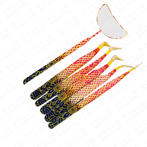 Wholesale Red Powder Coated Eyelash Extension Tweezers with Mirror Stainless Steel Precision <b>Lash</b> Beauty Tool <b>Kit</b> - Product Image 4