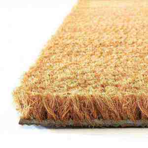 Tapis de porte en fibre de coco tufté, fabriqué à la machine, écologique, avec dos antidérapant en caoutchouc pour usage domestique et hôtelier - Product Image 1