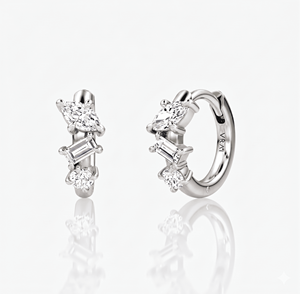 <b>Hoops</b> Earrings Diamond Earrings Gold and <b>Silver</b> Earrings Natural and Lab Grown Diamonds Earrings <b>Hoops</b> Fine Jewelry for Women - Product Image 1