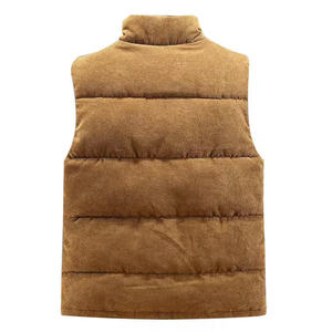 Chaleco Acolchado para Hombre, Cuello en V, Poliéster Negro, Cierre de Cremallera, Impermeable, Reversible, Ropa Exterior Formal de Invierno - Product Image 3
