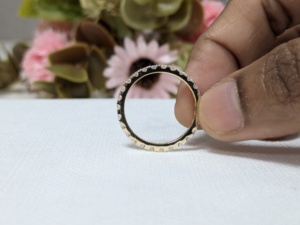 Anillos de Boda de Eternidad Completa con Banda de Moissanita Blanca VVS Color D, Corte Brillante, Engaste de Garras, Oro de 14k/18k - Product Image 3
