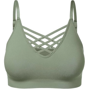Sujetador deportivo para mujer al por mayor, top corto con tiras cruzadas, ropa deportiva atlética, diseño personalizado, fabricante OEM ODM - Product Image 4