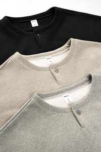 เสื้อสเวตเชิ้ตถักสีดำขนาดใหญ่สำหรับผู้ชาย คอปกติดกระดุม แขนเสื้อปกติ สไตล์มินิมอล เหมาะสำหรับใส่ในฤดูใบไม้ร่วง - Product Image 5