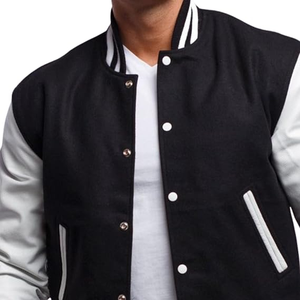 Blouson universitaire classique pour homme style bomber 100% coton, décontracté, mode universitaire, hiver, haute qualité, écologique, col montant - Product Image 5