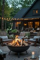 Brasero portable en acier pour extérieur, jardin, camping, patio, cour, avec support