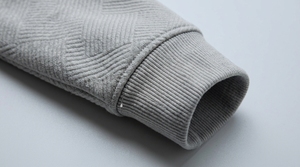 Veste à capuche zippée pour homme avec logo personnalisé, sweat-shirt texturé confortable avec poche avant pour un usage quotidien - Product Image 3