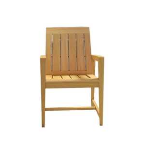 Fauteuil d'extérieur en teck, chaise de jardin moderne en bois massif, mobilier durable résistant aux intempéries - Product Image 1