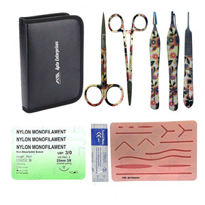 Suture Practice Tool <b>Kit</b> with Carrying Case Skin <b>Suturing</b> Pad Surgical Training Set for Nurses and Medical Students Professional - Product Image 1