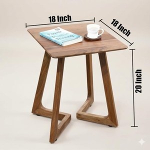 Acacia Wood <b>Rectangle</b> <b>Side</b> <b>Table</b> Wholesale | Modern Minimalist Design | Moradabad Manufacturer | Tabletop Installation - Product Image 3