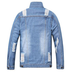 Veste en jean à capuche style vintage pour homme - Vente en gros, haute qualité, design élégant et personnalisable pour adultes - Product Image 2