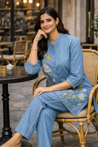 Ensemble coordonné pour femmes très demandé, manches courtes, en poly-linens et coton, écologique, toutes saisons, pour la maison et les soirées - Product Image 3