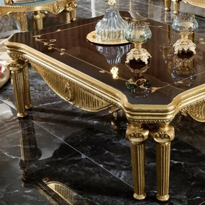 ชุดโซฟาห้องนั่งเล่นดีไซน์ฝรั่งเศสทรงสี่เหลี่ยม ทำจากไม้มะฮอกกานีเนื้อแข็ง แกะสลักด้วยมือ หุ้มเบาะอย่างหรูหรา เฟอร์นิเจอร์คุณภาพสูง ผลิตในอินโดนีเซีย - Product Image 6