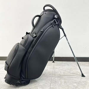 Bolsa de Golf de Piel Sintética Negra en Oferta, con Logotipo Personalizado, Soporte para Bolsa de Golf, Portátil, Bordada, para Hombre - Product Image 1