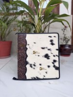 Carpeta de Negocios de Cuero Grabado a Mano de Diseño de Moda, Portafolio de Documentos con Piel, Tapa Dura, Regalo para Hombres y Mujeres
