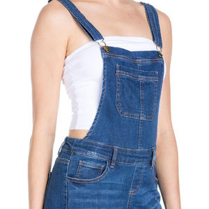 Salopette en jean pour femme à prix compétitif, personnalisable, couleur unie, tissu écologique, design respirant, style streetwear décontracté - Product Image 3