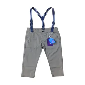 Sargent major brand boys kids twill 97% cotton 3% spandex long suspender/romper pant.