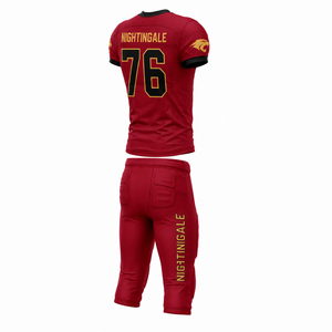 Uniforme de football américain personnalisé de qualité supérieure, ensemble de maillot 100% polyester avec pantalon d'équipe, unisexe, extensible dans quatre directions - Product Image 3