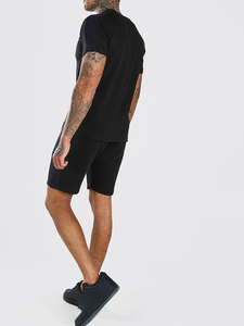 Ensemble short et t-shirt personnalisable pour homme, 100 % coton, style streetwear d'été, col rond, pour OEM - Product Image 4