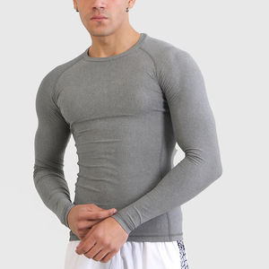 Camisetas Deportivas de Compresión de Manga Larga para Hombre, para Fisicoculturismo, Gimnasio, Ejercicio, Ajuste Regular, Secado Rápido, Transpirables - Product Image 1