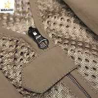 Gilet de pêche et de photographie respirant en maille ajourée camouflage pour homme