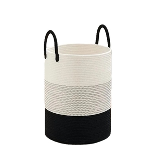 ตะกร้าจู๊ตสามสี งานฝีมือ ทำจากเชือกจู๊ตธรรมชาติ 100% คุณภาพสูง เป็นมิตรกับสิ่งแวดล้อม ตกแต่งบ้าน - Product Image 6