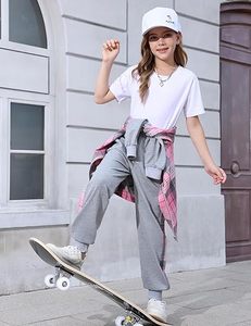 Ensemble sweat à capuche et pantalon pour enfants, confortable, en molleton de coton, survêtement décontracté pour garçons et filles - Product Image 5
