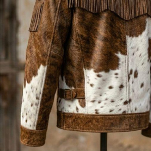 Veste Western en Daim à Franges de Qualité Supérieure pour Homme, Manteau de Ranch Vintage en Cuir de Vachette à Poils, Vente en Gros Fabricant Fournisseur - Product Image 4