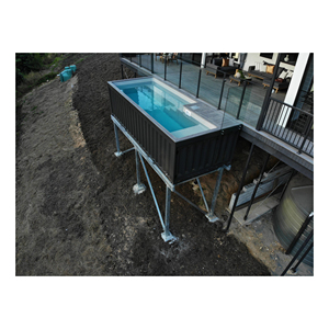 Piscine de 8 m de long dans un conteneur maritime, piscine sans fin hors sol avec jacuzzi - Product Image 1