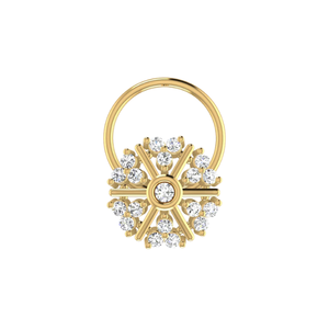 SOLITAIREKART 0.1 Carat VS-SI Clarity Brilliant HI Color Diamond Nose Pin Fine Piercing Jewelry - Product Image 1