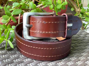 Nouveau élégant et décontracté fait à la main en cuir véritable classique hommes ceinture personnalisée pleine fleur en détresse en cuir véritable hommes ceinture - Product Image 4