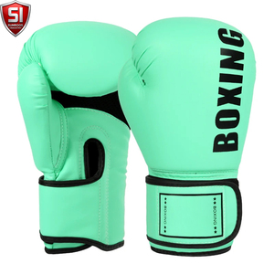 Gants de boxe SUMROOS SI en cuir noir et or avec sangle de poignet réglable, durables, protecteurs, confortables, équipement d'entraînement, design à lacets - Product Image 4