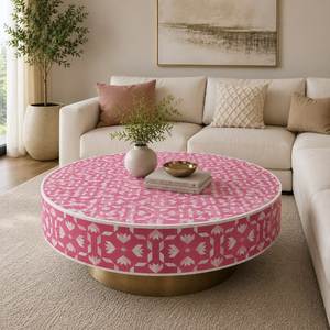 Table basse élégante en os incrusté, faite à la main, meuble décoratif pour intérieurs modernes - Product Image 3