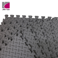 Dalles de sol de gym en mousse EVA inodore et durable, motif feuille, personnalisables, 60x60cm, 10mm, 40D, certifiées ASTM EN71, absorbant les chocs