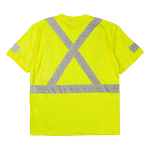 Chemise de travail réfléchissante à manches courtes haute visibilité, uniforme boutonné pour agents de sécurité, mécaniciens, vêtements de travail - Product Image 1