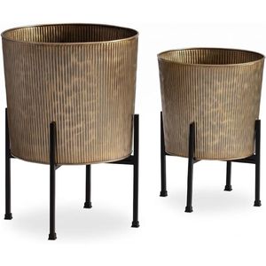 Maceta de Hierro Dorado Nórdico con Soporte Metálico Alto, Resistente al Óxido, Decorativa, para Plantas, para Decoración de Sala de Estar y Jardín - Product Image 5