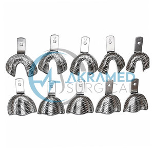 Juego Premium de 10 Bandejas de Impresión Dental de Acero Inoxidable Perforadas y Autoclavables, Soporte para Dientes, Kit de Instrumentos Quirúrgicos para Dentistas - Product Image 4